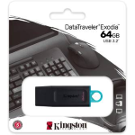 KINGSTON PENDRIVE USB 3.2 64GB DTX/64GB NERO/CELESTE