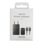 SAMSUNG CARICABATTERIE 15W PD USB-C +CAVO1M BLACK