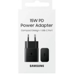 SAMSUNG CARICABATTERIE 15W PD USB-C BLACK