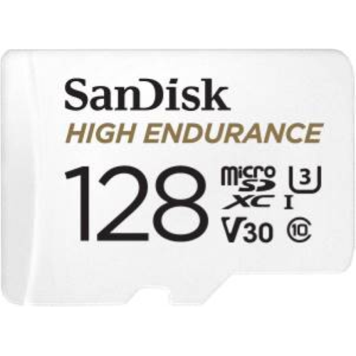 SANDISK HIGH ENDURANCE MICROSD 128GB C10 SDXC 100MB/S