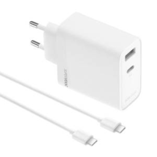 REALME CARICABATTERIE SUPERVOOC DUAL USB-A/C CON CAVO TYPE-C 80W WH