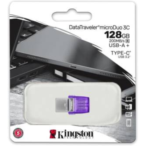 KINGSTON PENDRIVE MICRODUO USB-A/USB-C 3.2 128GB DTDUO3CG3/128GB