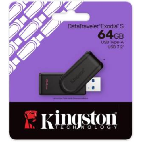 KINGSTON PENDRIVE USB-A 3.264GB DTXS/64GB NERO/NERO