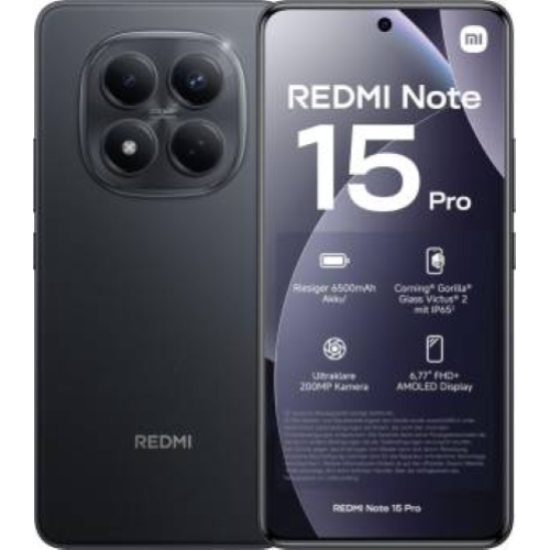 XIAOMI REDMI NOTE 15 PRO 8+256GB 6.77" BLACK EUROPA