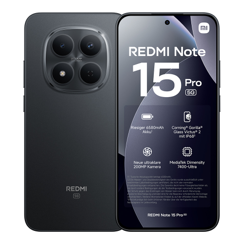 XIAOMI REDMI NOTE 15 PRO 5G 12+512GB 6.83" BLACK EUROPA 