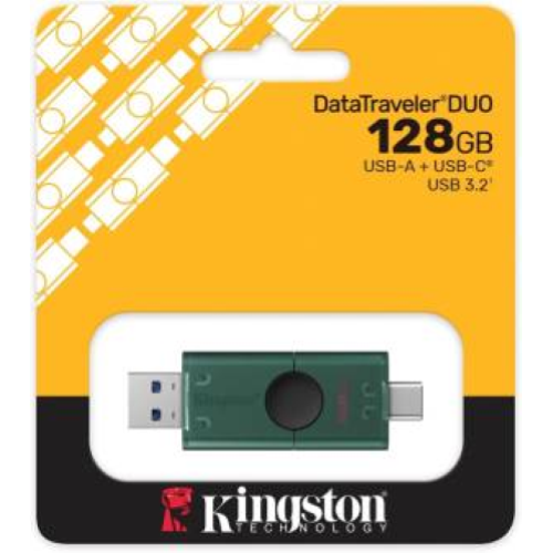 KINGSTON PENDRIVE USB-A+USB-C 3.2 128GB DTDEG2/128GB NERO/VERDE