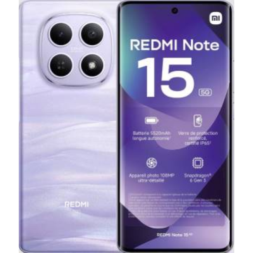 XIAOMI REDMI NOTE 15 5G 8+512GB 6.77" MIST PURPLE ITALIA