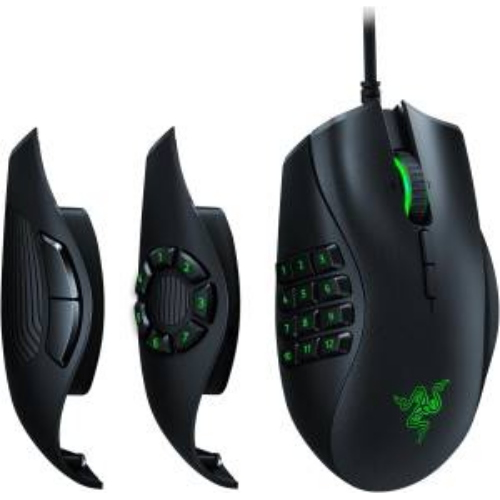 RAZER MOUSE GAMING NAGA TRINITY + PIASTRE LATERALI BLACK