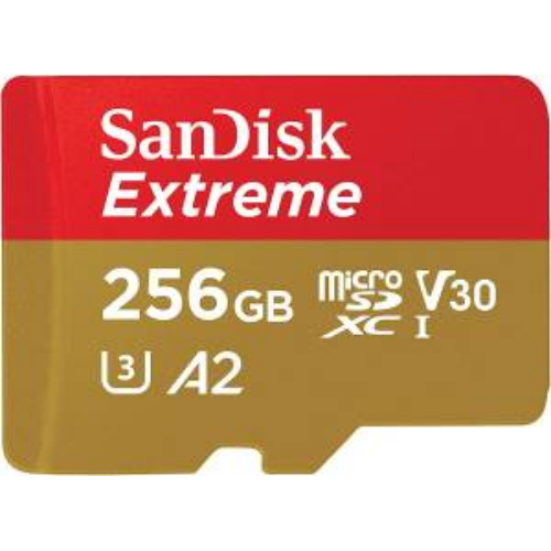 SANDISK EXTREME MICROSD 256GB C10 UHS-I SDXC 190MB/S