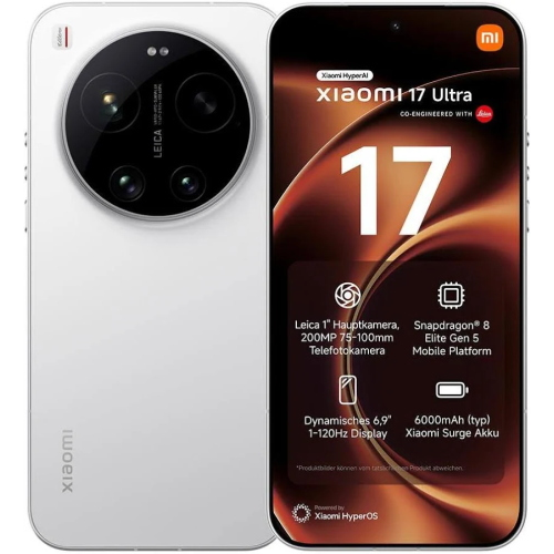 XIAOMI 17 ULTRA 5G 16+512GB 6.9" WHITE TIM 