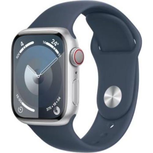 APPLE WATCH SERIE CELL 41MM ALUMINIUM SILVER SPORT BAND STORM BLUE S/M ITALIA