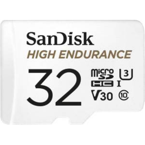 SANDISK HIGH ENDURANCE MICROSD 32GB C10 UHS-I 100MB/S + AD.SD WHITE