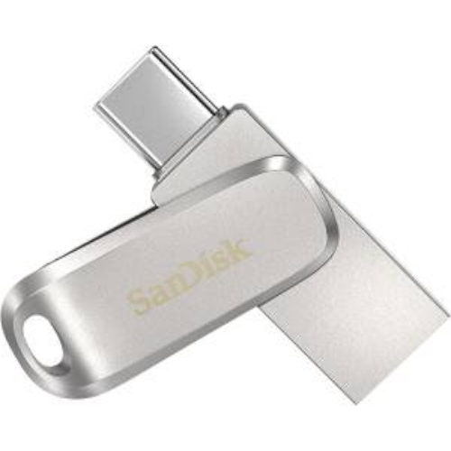 SANDISK PENDRIVE 256GB USB-C+USB-A 3.2 ULTRA DUAL DRIVE LUXE SILVER