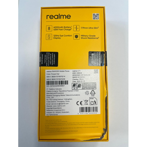 REALME C71 4G 4+256GB 6.67" FOREST OWL EUROPA - SCATOLA DANNEGGIATA PRODOTTO PERFETTO