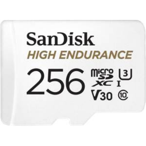 SANDISK HIGH ENDURANCE MICROSDXC-I 256GB C10 UHS U3 100MB/S + AD.SD