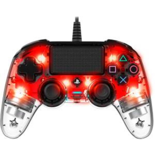 PS4 NACON WIRED ILLUMINATED COMPACT CONTROLLER LIGHT EDITION - RED