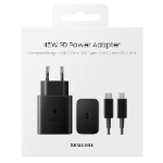 SAMSUNG ALIMENTATORE SUPER FAST CHARGE 45W TYPE-C CON CAVO CABLE (5A/1.8M)  BLACK